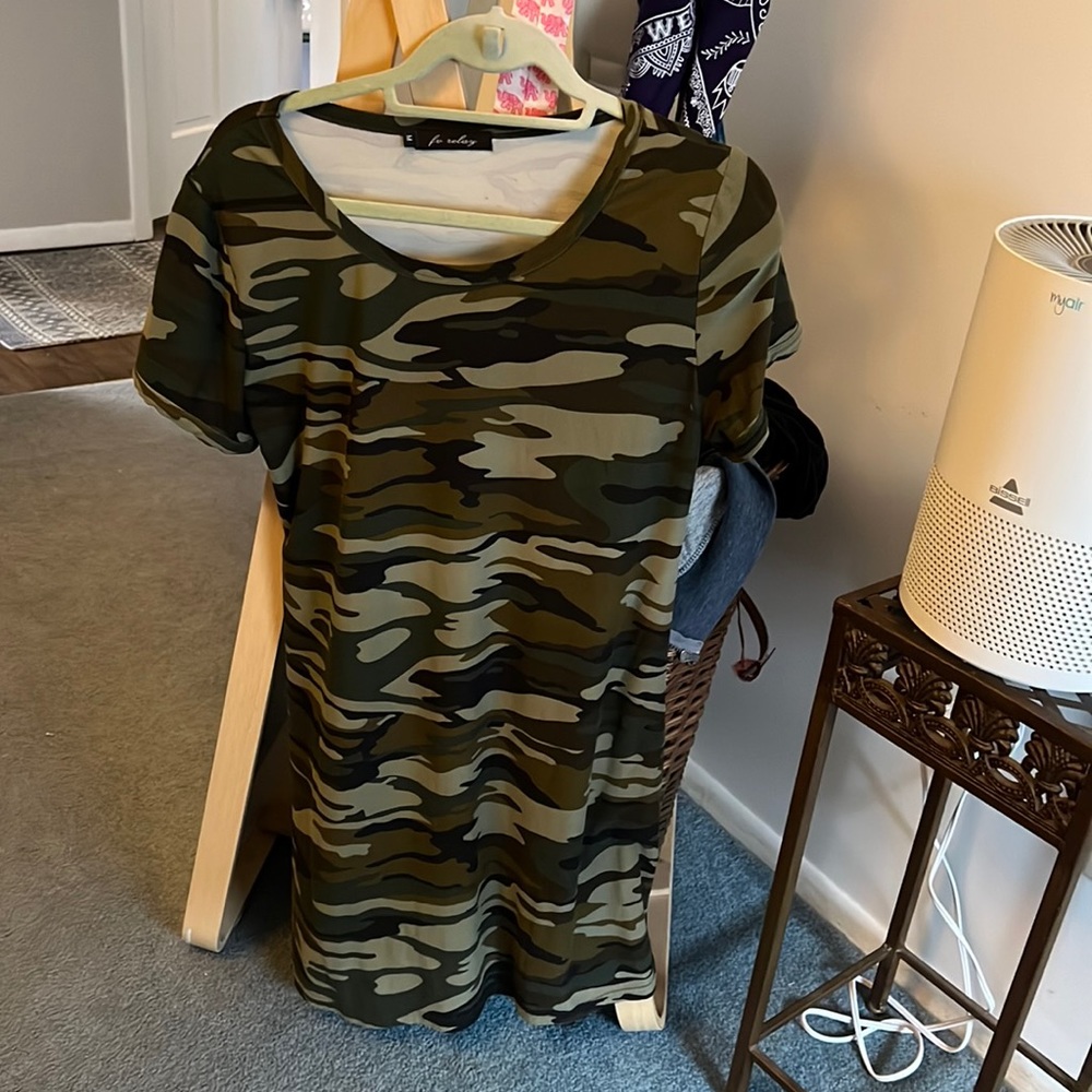 For Relay camo dress - polyester cotton and spandex - super soft!